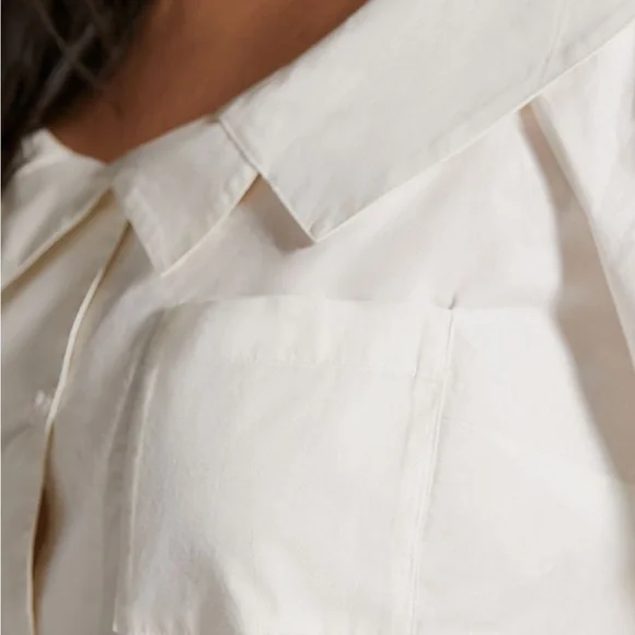 Anthropologie 2X Maeve Off Shoulder Button Down Top EUC - Picture 5 of 9